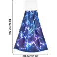 thumbnail image 3 of SKYSONIC 2 PCS Hanging Hand Towels,Starry Blue Lighting Hand Dry Towels for Kitchen & Bathroom,Hanging Towel Set with Hanging Loop, 12"x17", 3 of 6