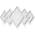 thumbnail image 1 of Ekena Millwork CMP22X14ZE-01000 1 in. ID x 6.75 in. Rectangle Zoe Architectural Grade PVC Contemporary Ceiling Medallion, 1 of 1