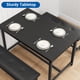 thumbnail image 5 of Yeshouse Mesa de comedor para 4, mesa de cocina con 2 bancos tapiz, cocina de madera comedor, para un pequeño espacio, apartamento, casa, cena, 5 of 8