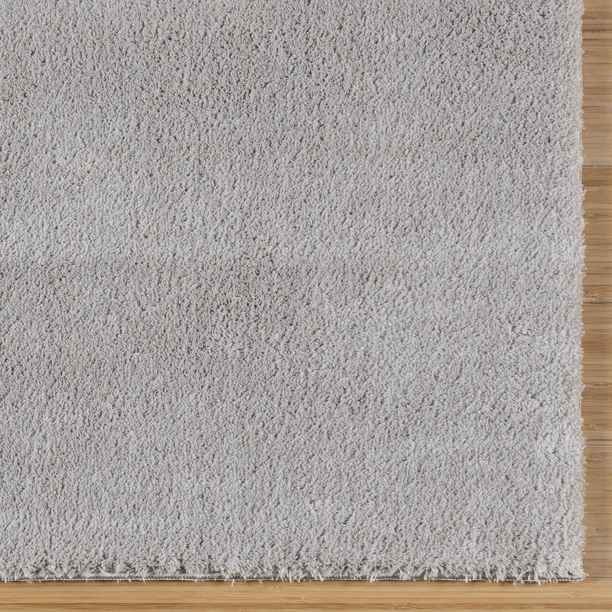 Cadence Tonee Shag Solid Color Gray Area Rug, 8x10