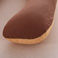 thumbnail image 2 of SHANNA U Shape Pregnancy Pillow Full Body Maternity Pillow for Pregnant Women with Washable Premium Cover for Back Belly Hips Legs (Brown+Camel,fill material is Cotton), 2 of 4