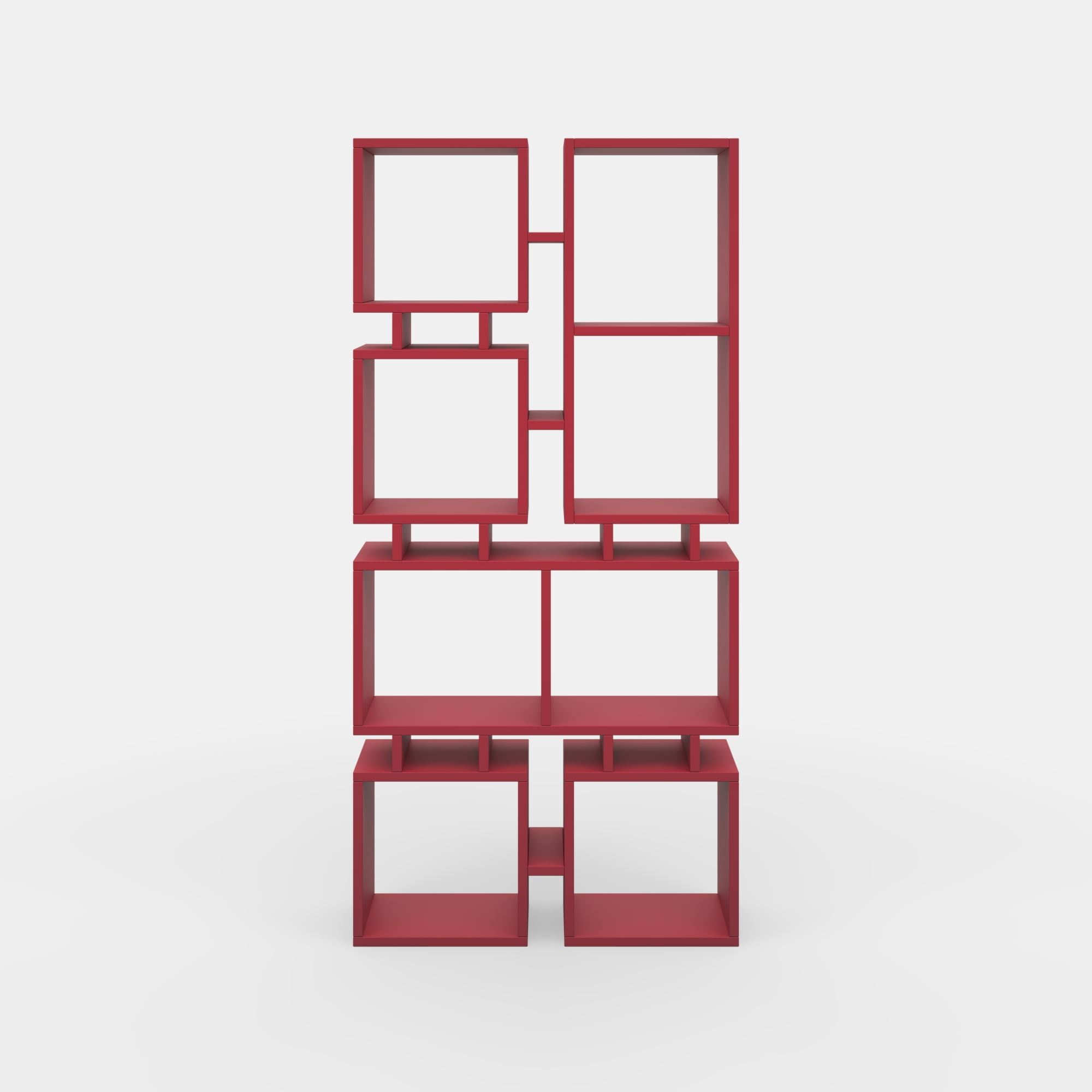 Ada Home Decor Furniture 4 Tier Open Shelf Burgundy Bancroft Modern Bookcase