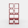 thumbnail image 4 of Ada Home Decor Furniture 4 Tier Open Shelf Burgundy Bancroft Modern Bookcase, 4 of 7