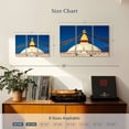 thumbnail image 3 of Elephant Stock Boudhanath Stupa Wall Art - Horizontal Multi Panel Canvas - Living Room Wall Decor - Religion And Spirituality Multi Panel - Blue And Yellow Decor - 23" x 14", 3 of 4