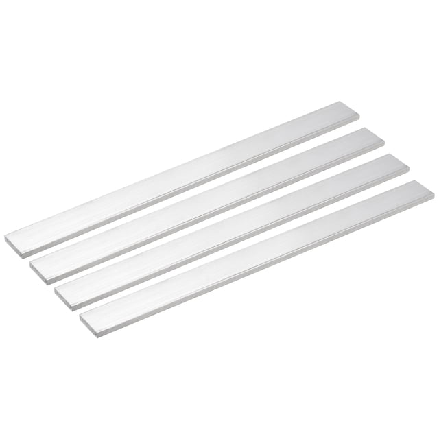 Unique Bargains Square Aluminum Flat Bar, 4 Pack 3/16' Thickness 1' Width 12' Length
