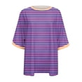 thumbnail image 5 of RMGVDSD Womens Oversized T Shirts Summer Tops Short Sleeve Striped T-Shirt Loose Fit Crew Neck Tee Shirts Basic Casual Tops, 5 of 6