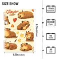 thumbnail image 3 of Haosy Cute Capybaras Doing Various Activities Notebooks 1-subject Journal 60 Sheets A5 College Ruled Paper Detachable Ring 8.3"x5.7", 3 of 8