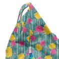 thumbnail image 5 of Flower Lounger Chair Bag, Retro Repetitive Pattern with Pink and Yellow Tone Roses on Striped Backdrop, High Capacity Storage with Handle Container, Lounger Size, Multicolor, by Ambesonne, 5 of 5