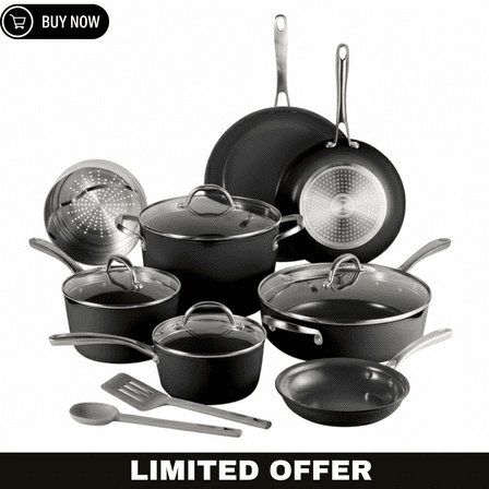 Tramontina Ceramic Non-Stick 12-piece Cookware Set with Utensils