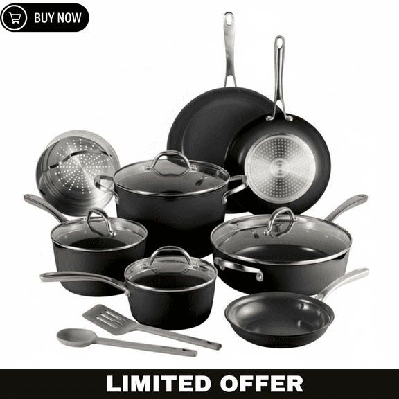 Tramontina Ceramic Non-Stick 12-piece Cookware Set with Utensils