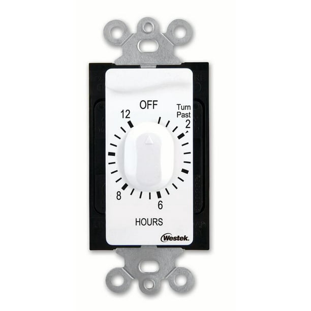 Westek TMSW12HW Indoor WireIn Spring Wound Countdown Timer, White, 12