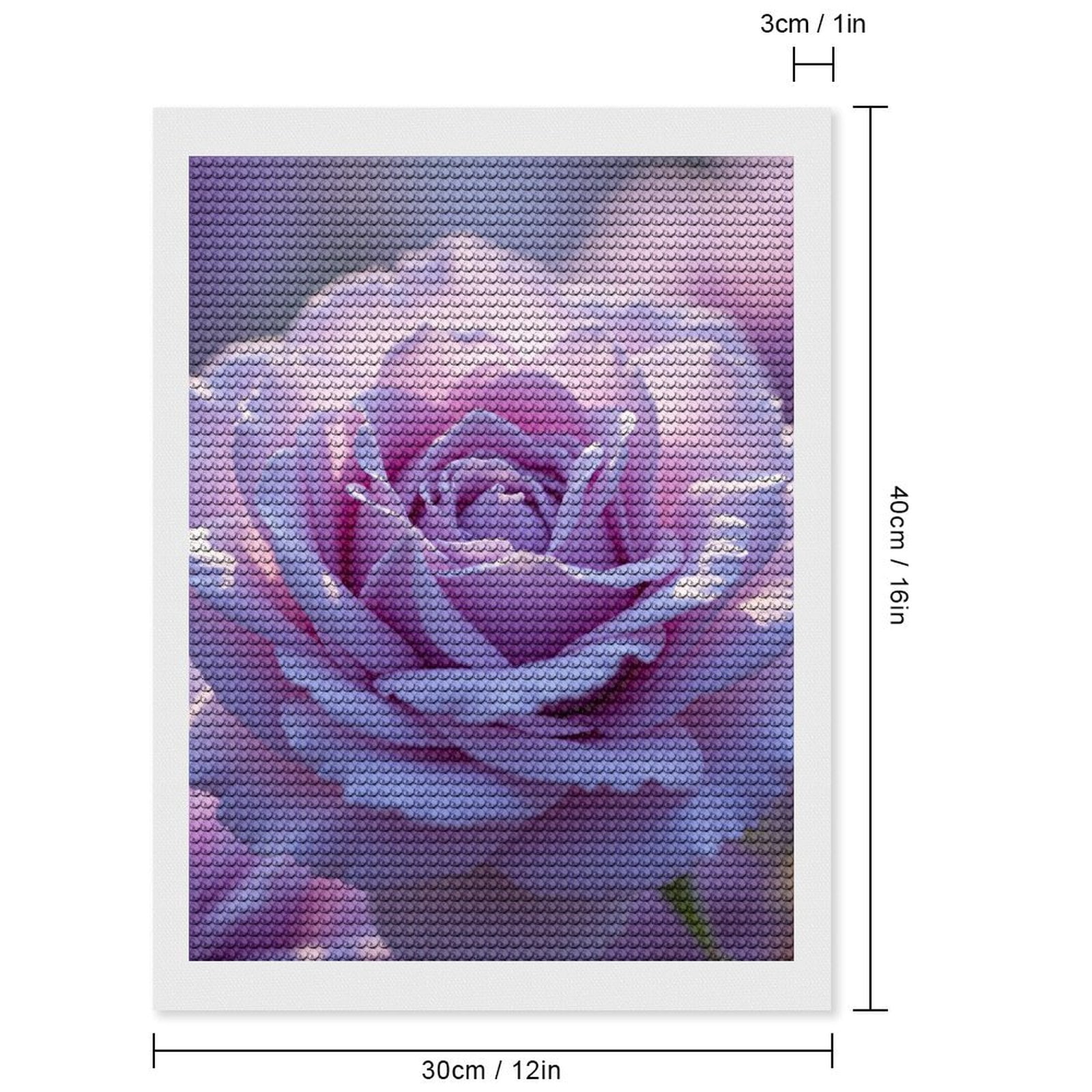 Diamond Art Kits for Adults, Lavender Rose Petals Close Up 5D Diamond Painting Kits for Adults Beginners, DIY Full Drill Diamond Painting, Gem Art and Crafts 12x16