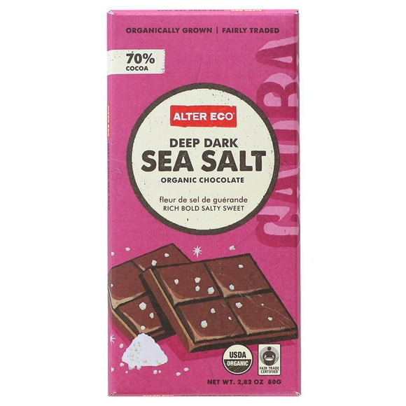 Alter Eco - Dark Sea Salt Chocolate, Dark Chocolate