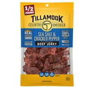 Tillamook Country Smoker, Sea Salt & Pepper Beef Jerky, 8 oz Bag