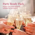 thumbnail image 2 of 200 Disposable Champagne Flutes Gold Glitter Glasses - 6 Oz Plastic Champagne Cups for Parties, Wedding Toasts, Mimosa Bar, and New Year’s Eve - Elegant Bulk Gold Plastic Wine Flutes, 2 of 12