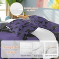 thumbnail image 2 of Halloween Crows Bedding Duvet Cover Set Full Size 4 Pieces Retro Classic Watercolor Art Purple Texture Bedding Set with Zipper Closure, 1 Comforter Cover 86x86 Inches 1 Flat Sheet & 2 Pillow Cases, 2 of 7