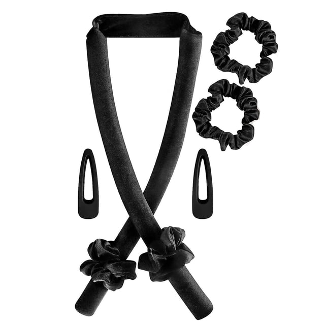 No Heat Hair Curling Kit for Long Hair Heatless Hair Curler with Hair Bands Clips