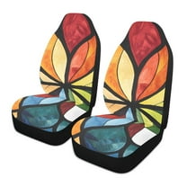 ALAZA Boho Flower Style Car Seat Covers 2 PCs Universal Auto Front Seats Interior Protector