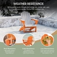 thumbnail image 5 of WestinTrends Highland Outdoor Patio HDPE Adirondack Chairs With Cup Holders (Set of 8), Orange, 5 of 10