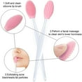 thumbnail image 3 of 2 in 1 Silicone Lip & Nose Scrubber Brush Reusable Double-Sided Facial Cleaning Tool Gentle Blackhead Removal, Pore Cleanser & Exfoliator Facial Massaging for Men Women,Hot Pink, 3 of 7