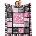 thumbnail image 1 of LHSHID 75th Birthday Gifts for Women/Men Blanket Women 75th Birthday Gifts Best Gifts for 75 Year Old Woman Happy 75th Birthday Ideas for Mom Grandparents Throw Blanket 30"x40", 1 of 6