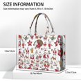 thumbnail image 3 of Large Capacity Tote Bag,White Christmas Santa and Character Pattern Handbag Fashion Luxury Tote Bag,15.7"x13"x 5.1" Inches,Laptop Compatible, 3 of 6