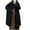 Black, variant on Htigea Clearance Womens Thickened Warm Long Cotton Winter Large Pocket Casual Loose Lapel Parka Solid Color Casual Jacket Long Coats Coffee,M