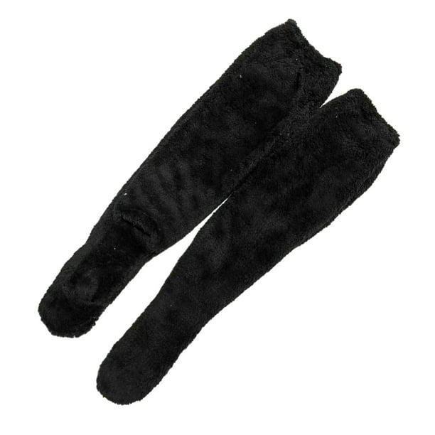 Qarigey 2 unids/set calcetines calentadores de piernas suaves y peludos para máxima comodidad talla única para todos los calcetines hasta el Medias