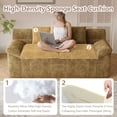 thumbnail image 2 of Tmjmj 71" Loveseat Sofa, Corduroy Memory Foam Cloud Boneless Couch, 3-Seater Compressed Sofa for Living Room Bedroom, No Assembly Required, Camel, 2 of 9