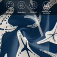 thumbnail image 6 of Navy Blue Starfish Coastal Cloth Napkins, Nautical Summer Ocean Abstract Art Washable and Reusable Dinner Napkins Set of 8, Table Napkin for Kitchen Party Birthday Wedding Hotel Housewarming 20"x20", 6 of 9