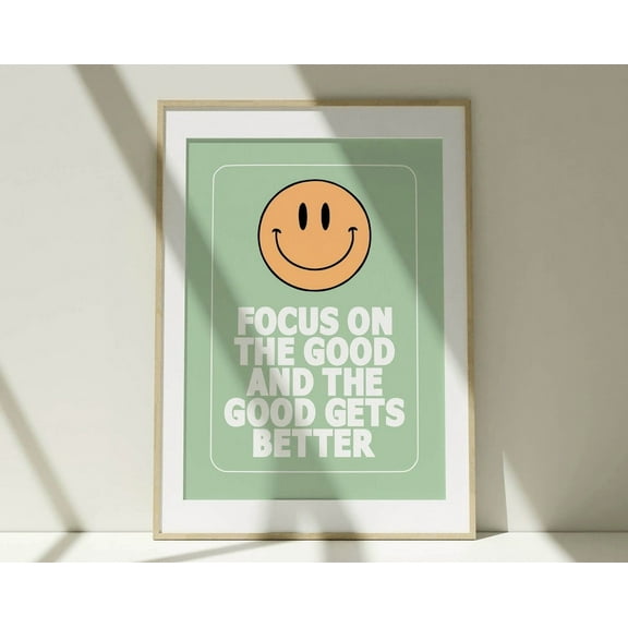 Sage Green Wall Art Trendy Girls Room Decor Aesthetic Poster, Motivational Wall Art Green Bedroom Decor, Typography Print Cool Room Decor Wall Art, Modern Wall Decor, 8x12 UNFRAMED