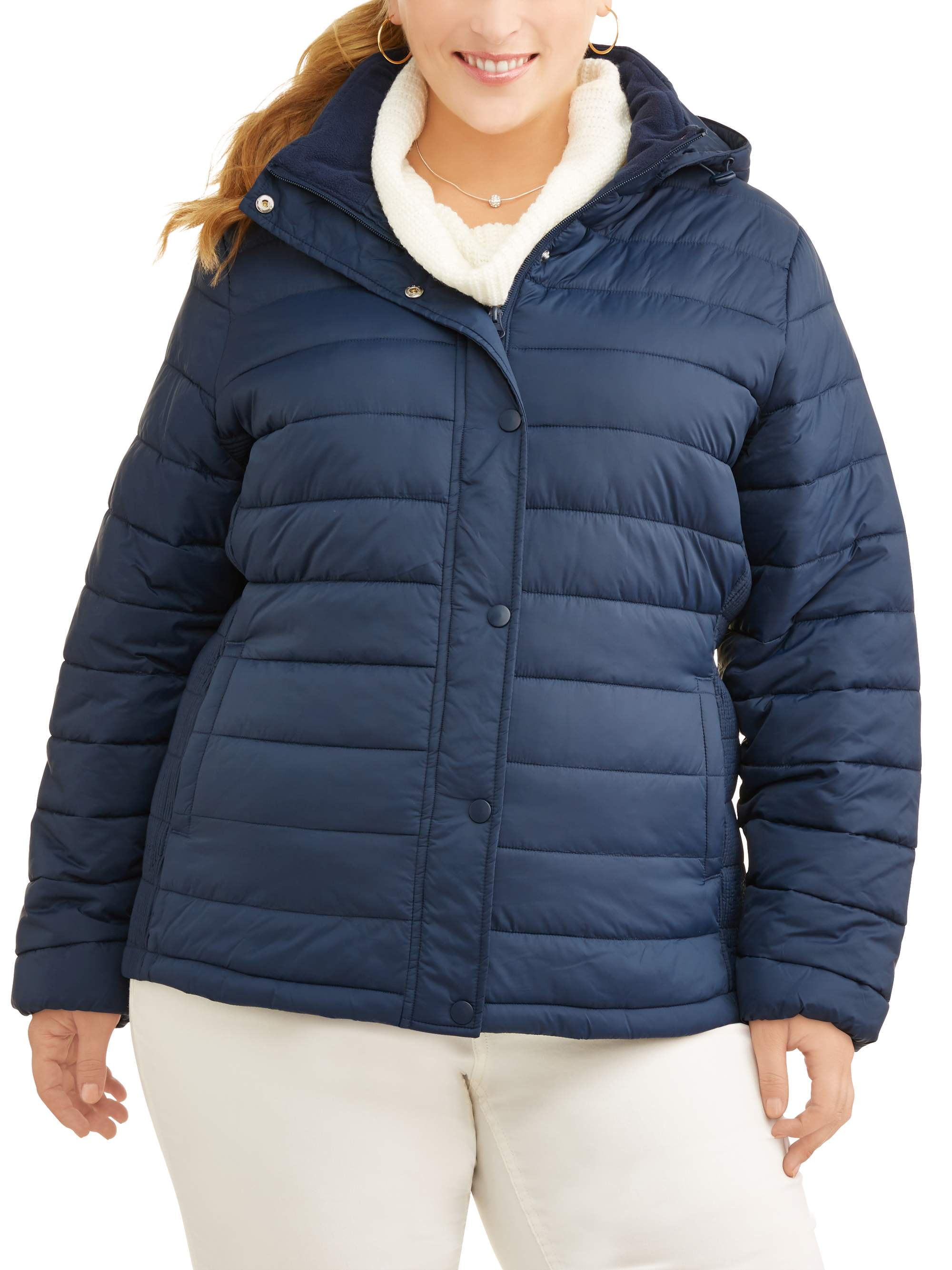walmart plus size puffer coats