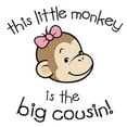 thumbnail image 2 of CafePress - Big Cousin Monkey Face Body Suit - Baby Light Bodysuit, Size Newborn - 24 Months, 2 of 4