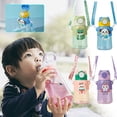 thumbnail image 2 of SGACAI Vaso de agua de verano para niños, vaso de paja a prueba de caídas con dibujos animados para niños y niñas N9B, 2 of 6