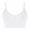 White, variant on Feancey Womens Wireless Sports Bras Ribbed Knit Open Back Yoga Bra Spaghetti Strap Casual High Impact Workout Bras Breathable No Underwire Everyday Underwear Black L