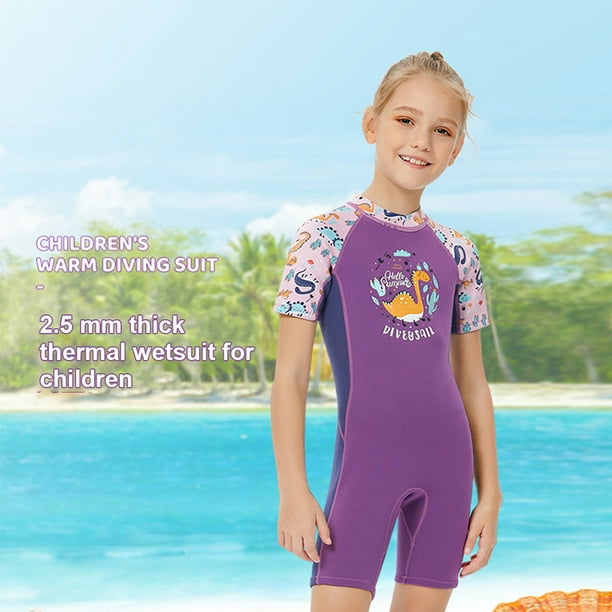 2.5mm Kids Wetsuit Neoprene Keep Warm UV Protection Snorkeling Kids Wetsuit  for Shorts Swimwear Surf Suit for Girls Youth Teen Toddler Child XL 