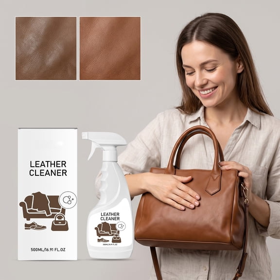 Leather Cleaner Conditioner, Deep Cleaning Nourishing Care Formula With Softening Protection Effect, Leather Treatment for Car Seats Sofas Shoes Bags Jackets and Furniture