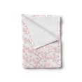 thumbnail image 2 of Nature Soft Flannel Fleece Throw Blanket, Pattern with Soft Spring Branches Flourishing Flowers and Leaves Feminine Print, Cozy Plush for Indoor and Outdoor Use, 50" x 70", Coral White, by Ambesonne, 2 of 5