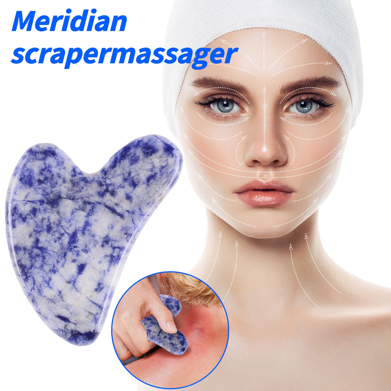 〖TOTO〗Pro Beauty Tools Gua Sha Natural Rose Quartz Stone Guasha Facial