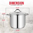 thumbnail image 3 of Stockpot Bakken-Swiss Deluxe de acero inoxidable de 24 cuart, 3 of 3