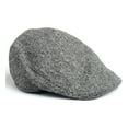 thumbnail image 3 of Hanna Hats Donegal Touring Harris Scottish Tweed Cap 100% Wool Vintage Flat Hat for Men Made in Ireland | Gray Herringbone, 3 of 6