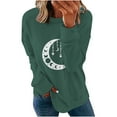 thumbnail image 2 of Patlollav Pntutb Womens Sweatshirt,Ladies Print Loose Long Sleeve Tops, 2 of 7
