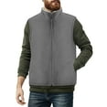 thumbnail image 5 of Wyobmus Mens Fleece Lightweight Vest with Pockets Sherpa Lined Zip Up Outwear Vests Winter Stand Collar Sleeveless Warm Jacket B-Gray, 5 of 9