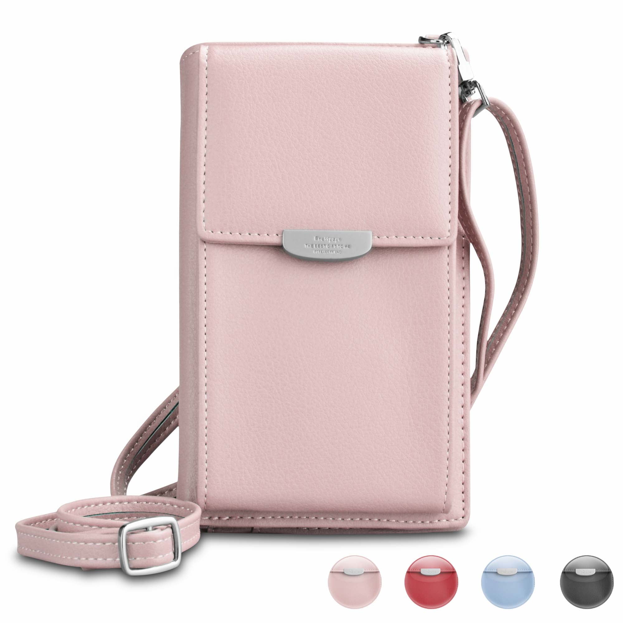 Leather Crossbody Bag Cell Phone Pruse Small Wallet for Women Wristlet Handbags 