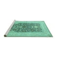 thumbnail image 2 of Ahgly Company Machine Washable Indoor Rectangle Persian Turquoise Blue Traditional Area Rugs, 5' x 7', 2 of 4