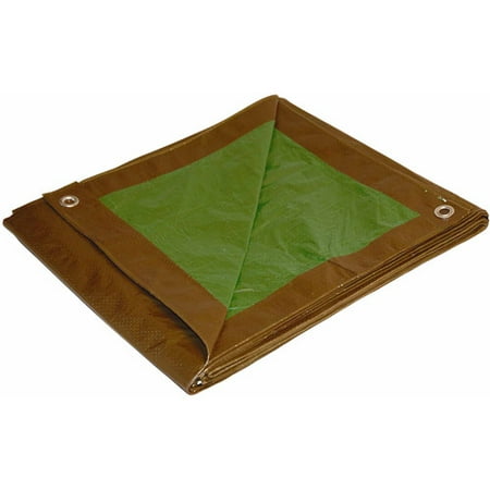 Foremost Tarp 12' x 16' Brown and Green Dry Top Reversible Polyethylene Tarp