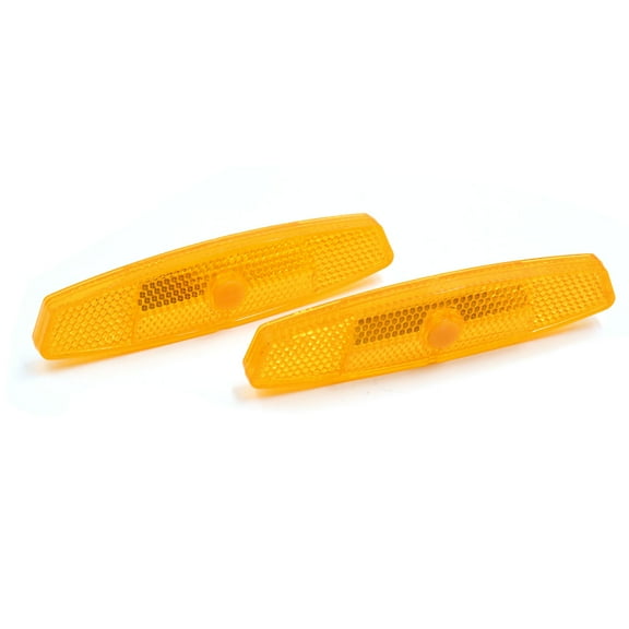 2pcs Orange Plastic Clip-on Reflective Warning Reflector for Bike Bicycle