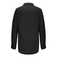 thumbnail image 6 of Long Sleeve Shirts for Women, Women's Collar Neck Button Down Long Sleeve Slit Side Long Shirt Work Blouse Top, 6 of 6