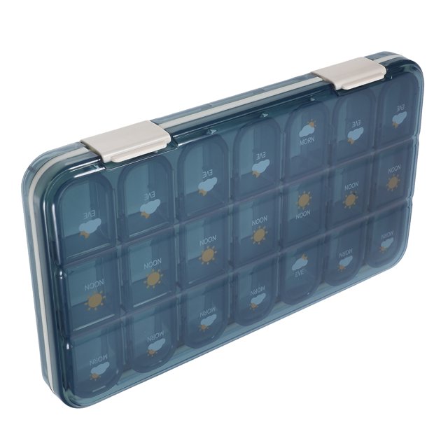Minkissy Travel Medication Case Blue PP Durable for Medical Purposes 1Pcs