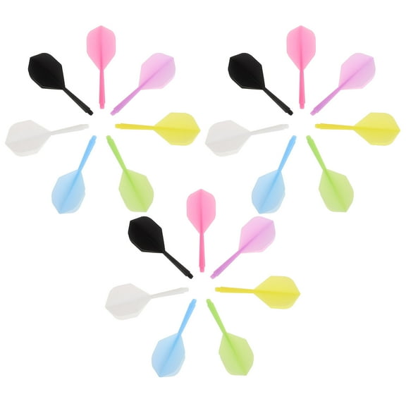 21pcs Plastic Flights Shafts and Standard Flight Combo Durable Anti Breakage Accessories